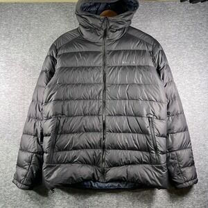 Flylow Mens Pertex Quantum Hooded Puffer Jacket Black Insulated Ripstop Coat